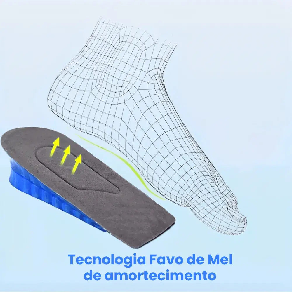 Palmilha de Altura  Ortopedica Eleveme Favo de mel 