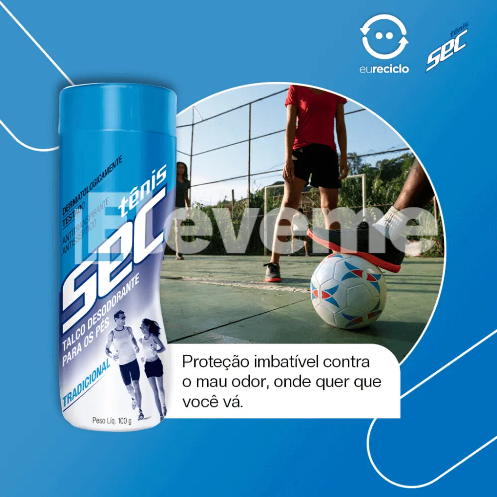 Talco anti odor para tênis 