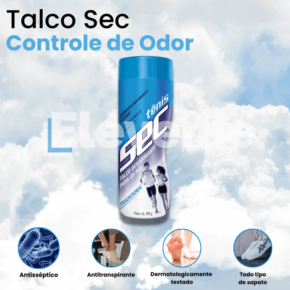 Talco anti odor para tênis 